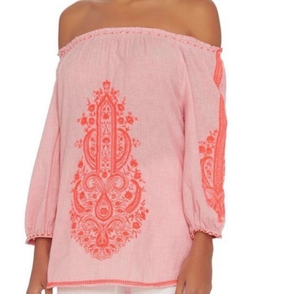 Christophe Sauvat Cai Cai Embroidered Viole Top M